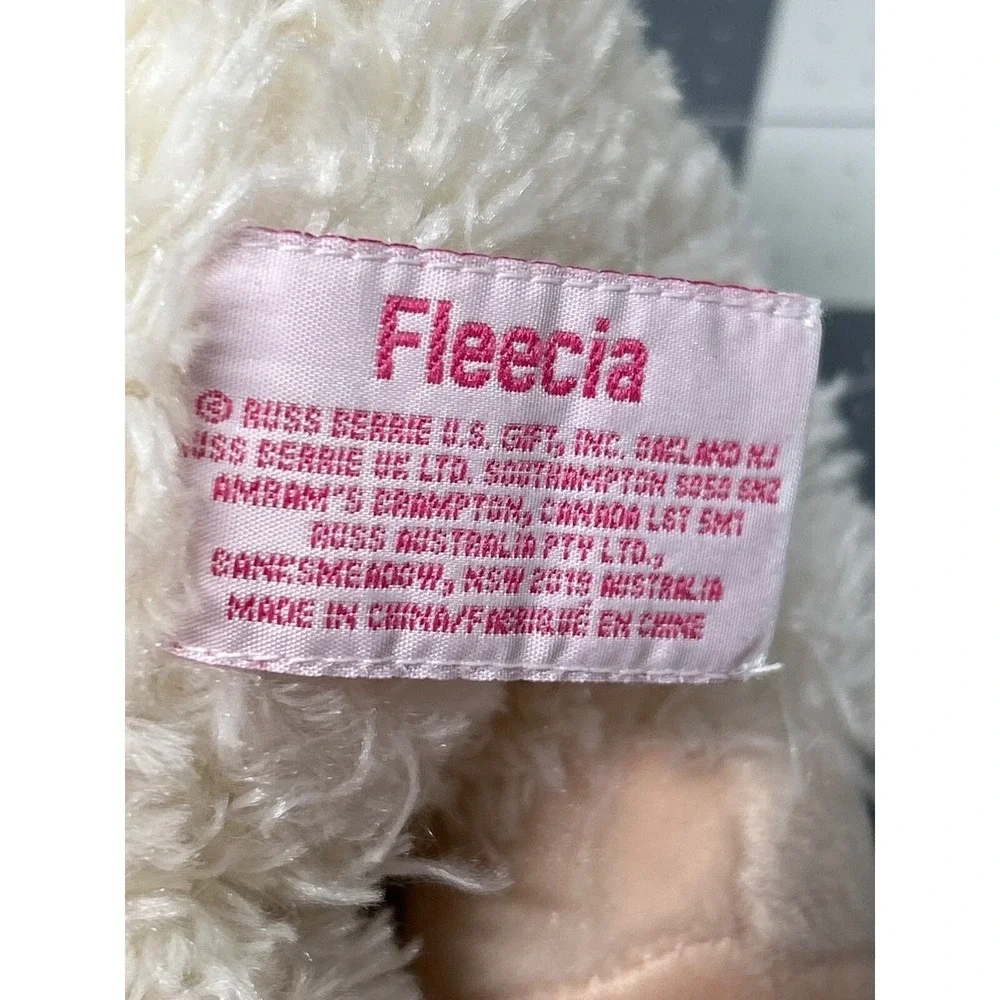 Russ Berrie Fleecia Lamb Sheep Plush Soft‎ Toy Stuffed Animal 9in EASTER